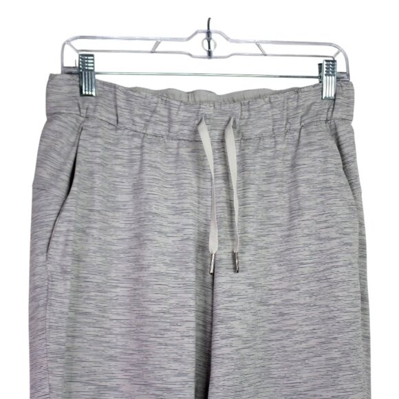 Lululemon On the fly Grey/White Stripe Joggers - Picture 2 of 11